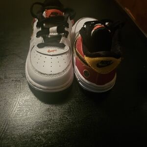 Nike Kids' White, Red, and Yellow Sneakers
